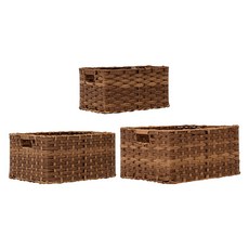 dayneeds 日需百備 山崎仿籐編織收納籃3個組 編織籃 置物籃 儲物籃 收納盒, SBI-K613009, 1組