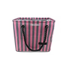 THE ZAKKA 條紋手提盥洗包, 1個, 粉直條紋