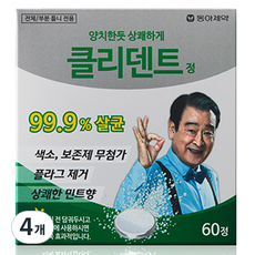 클리덴트 동아제약 정 틀니세정제, 60개입, 4개
