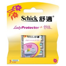 Schick 舒適牌 舒絲仕女除毛刀片組 含蘆薈精華潤滑條 超微安全鋼絲護膚隔離網, 3入, 1盒