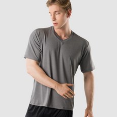 아르메데스 남성용 냉감 통기성 사방스판 브이넥 반팔 티셔츠 AR-196