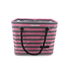THE ZAKKA 條紋手提盥洗包, 1個, 粉橫條紋
