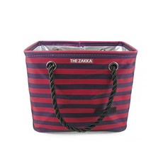 THE ZAKKA 條紋手提盥洗包, 1個, 紅色橫條紋