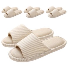 아리코 스트라이프 거실화, 아이보리, 4개