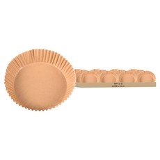 德利生活 吸油烘培紙 本色 氣炸鍋烘焙紙 烤箱烘焙紙 吸油紙, 18cm, 100張