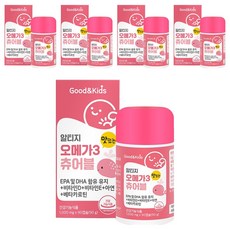 굿앤키즈 맛있는 오메가3 츄어블, 90정, 5개