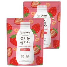 상하목장 유기농 쌀과자, 2개, 30g, 딸기
