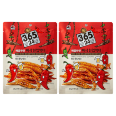 삼육오점이사 사조 한입 먹태 매콤한맛, 25g, 2개