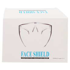 全面防疫高清透防霧面罩 兒童面罩款 PC材質 適用於5-12歲, 14.5 x 11.5cm, 透明, 1個