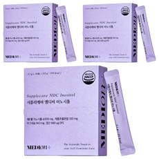 메디온 정품 서플리케어 엠디씨 이노시톨 4000mg 엽산 비타민B 153g, 3개, 30회분