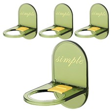 MONACO OLIVE 免鑽孔 簡約洗髮潤髮乳架, 綠色, 4個