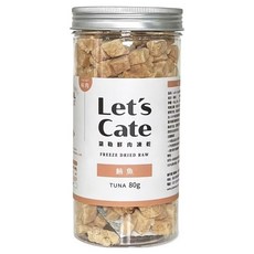 LET'S CATE 凱勒 毛孩鮮肉凍乾 2個月以上犬貓用, 鮪魚, 80g, 1罐