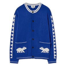 PHYSICAL DEPARTMENT 男女通用小熊圓領寬鬆版開襟衫