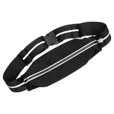 Libo 輕便舒適超輕量防水跑步腰帶, 黑色, 1個