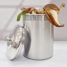 hillo Easy 全不鏽鋼廚餘桶 2.7L, 銀色, 1個