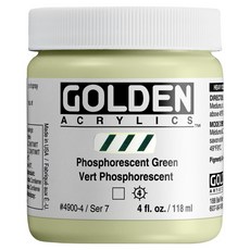 Golden 高登 壓克力顏料 單色 S7 4900 磷光綠, 119ml, 1色