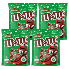 m&m's 牛奶糖衣巧克力, 澳洲原裝進口, 2020年澳洲超高完銷率商品, 聖誕節超強新品, 200g, 4包