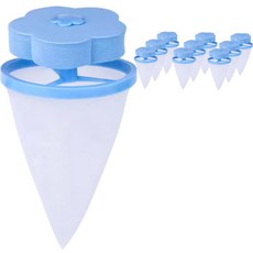 Nareuwell 花朵洗衣機棉絮過濾網, 藍色, 10個