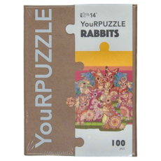 YouRPUZZLE 兔子聚會拼圖, 100片, 1個