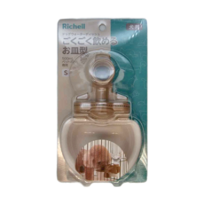 Richell 利其爾 固定式飲水盤犬用 S號 500mL, 淺棕色 + 米白色, 1個