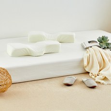 LIV MOM 家用3D記憶棉熟睡頸椎枕, 1個, 網眼米色