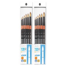 韓國 Rubens 水彩畫圓頭筆 720R, 2套, 混合尺寸