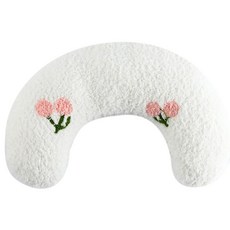 喵汪森林 寵物玩具月亮枕, 白色, 1個