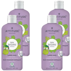 ATTITUDE 艾特優 兒童泡泡浴，香草&梨，473mL, 4瓶