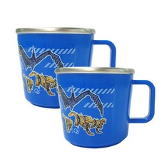 LE BARN Armored Saurus 兒童不鏽鋼水杯, 2入, 混色