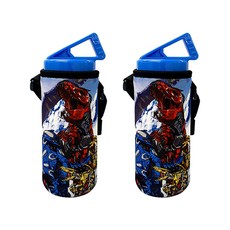 LE BARN 握把水瓶 380ml 2入+杯套 2入, 混色