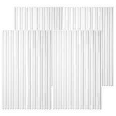 퍼니월 셀프인테리어 템바보드 사각 벽지 4p, 화이트