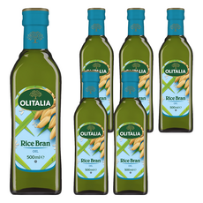 OLITALIA 奧利塔 玄米油, 含γ-穀維素 提供天然營養, 富含膳食纖維 植物固醇成分, 油質穩定 耐高溫 低油煙, 500ml, 6瓶