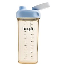 hegen 台灣公司貨 金色奇蹟PPSU多功能方圓型寬口水瓶 2.0, 330ml, 1個, 沁藍
