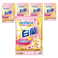 白蘭 含熊寶貝馨香精華洗衣粉 大自然馨香, 4.25kg, 6包