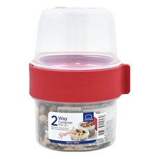 LocknLock 樂扣樂扣 2way 元氣穀物樂活杯 150ml+150ml, 1組, Red