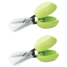 Harac HARAC系列 Casta安心剪刀 附保護蓋 不鏽鋼ABS塑膠, 綠色, 2個