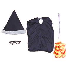 男童款角色扮演用小巫師套裝, 1組, 黑色