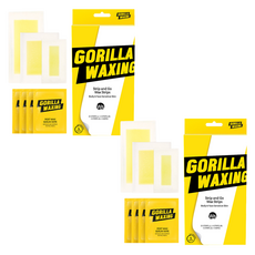 GORILLA WAXING Strip & Go 全身部位適用除毛蠟紙 + 除毛後精華濕巾組合 PGWS01, 2個
