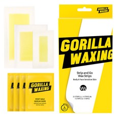 GORILLA WAXING Strip & Go 全身部位適用除毛蠟紙 + 除毛後精華濕巾組合 PGWS01, 1個