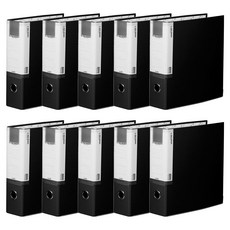 A4合紙D型環9CM活頁夾3孔 BR937, 10個, 黑色