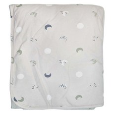 doomoo有機棉蓋毯 月兒彎彎, 100 x 75cm, 月兒彎彎 灰色