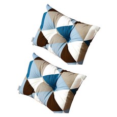 wooree&deco 方塊長方形車用靠墊, 鈷藍色, 2個