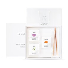 Kkokdam 迷你花茶3款禮盒組, 雛菊茶3g+艾草茶3g+金盞花茶3g+購物袋, 1組
