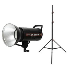 대한 LED 유튜브 개인 방송 인물 의류 소품 사진 촬영 조명 썬빔 라이트 + 지속광 슈퍼 스탠드 거치대 세트, 1세트, KIT-SUN02