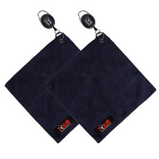 PGA TOUR 錦標賽徽章伸縮扣毛巾 2入, 海軍藍
