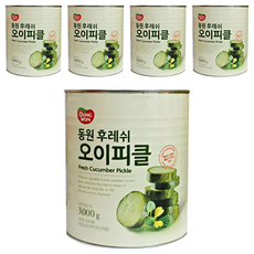 동 원 후레쉬 오이피클 통조림, 3kg, 5개