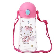 LiLFANT The Bottle 單鍵式背帶Tritan水壺, Hello Kitty, 470ml, 1個