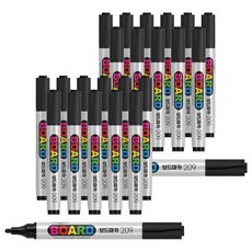 PENMAX 白板筆 209, 黑色的, 24個