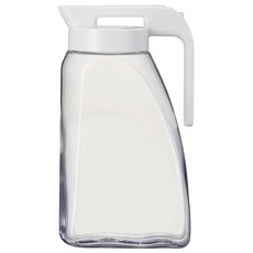 ASVEL 立臥式大容量冷水壺 3.1L，時尚美觀，提手設計，耐熱100℃, 白色 + 透明色, 1個