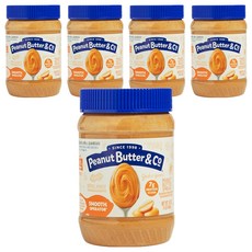 피넛버터앤코 스무스 땅콩버터잼, 454g, 5개